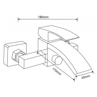 MEXEN Libra vanová baterie, černá 745130-70