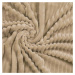 Scandi Deka ASTI z mikrovlákna 150 x 200 cm žebrovaná béžová