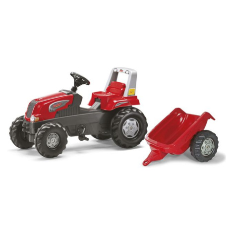 ROLLYTOYS - Šlapací traktor Rolly Juniors vlečkou červený akční