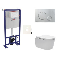 Cenově zvýhodněný závěsný WC set SAT do lehkých stěn / předstěnová montáž+ WC SAT Brevis SIKOSSB