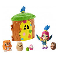 Enchantimals tajné útočiště nejlepších přátel, peeki parrot tree hut, mattel gtm49