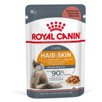 Royal Canin Hair & Skin Care - jako doplněk: mokré krmivo 12 x 85 g Royal Canin Intense Beauty v