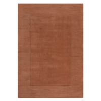 Flair Rugs koberce Kusový ručně tkaný koberec Tuscany Textured Wool Border Orange - 160x230 cm