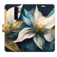 iSaprio flip pouzdro Gold Flowers pro Xiaomi Redmi Note 8 Pro