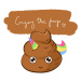 Ilustrace Cute funny quote Enjoy the poop with unicorn emoji, Yana Kalashnikova, 30 × 40 cm