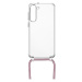 FIXED Pure Neck kryt s růžovou šňůrkou na krk pro Samsung Galaxy S23+