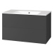 MEREO Aira, koupelnová skříňka s keramickym umyvadlem 101 cm, antracit CN752