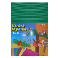 Vlnitý papír 260g - 34,5 × 24,5 cm - 10 listů - zelená