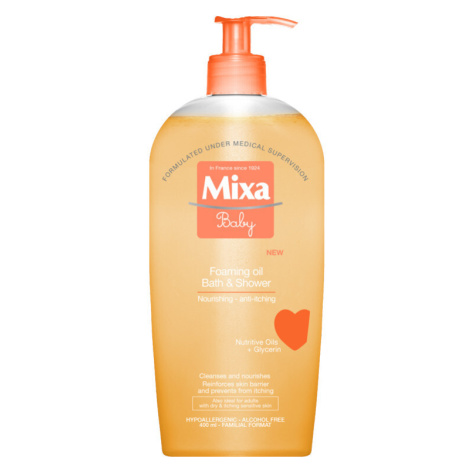 Mixa Baby pěnivý olej do sprchy i do koupele pro děti 400ml