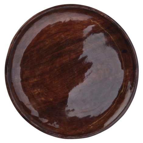 Talíř, tmavé mangové dřevo se smaltováním, pr. 30 x 1,5 cm
