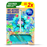 Ambipur WC Active gel-blok vodní květy 2x 45 g