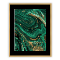 Dekoria Obraz Abstract Green&Gold II 40 x 50 cm, 40 x 50cm