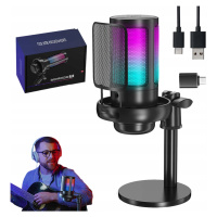 Herní Mikrofon S Rgb Podsvícením Tlačítkem Ztlumení 3.5MM Vstupem