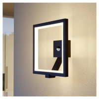 Lucande Venkovní LED světlo Square, šedé, senzor