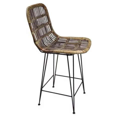 Hnědá ratanová barová židle 106 cm – Ego Dekor