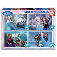 Dětské puzzle Disney Frozen Educa 150-100-80-50 dílů 16173 barevné