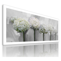 Obraz na plátně HORTENZIE květy různé rozměry Ludesign ludesign obrazy: 100x40 cm
