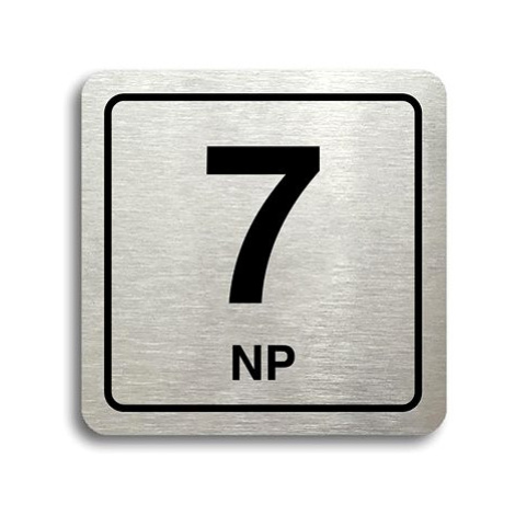 Accept Piktogram "7 NP" (80 × 80 mm) (stříbrná tabulka - černý tisk)