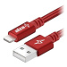 AlzaPower AluCore USB-A to Lightning MFi (C189) 2m červený