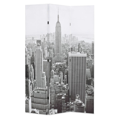 vidaXL Skládací paraván 120 x 170 cm New York by Day černobílý