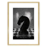 Dekoria Plakát Chess III, 70 x 100 cm, Ramka: Złota