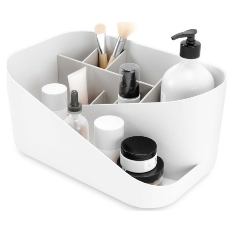 Bílý plastový koupelnový organizér na kosmetiku Glam – Umbra
