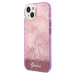 Guess PC/TPU Jungle kryt iPhone 14 Plus růžový