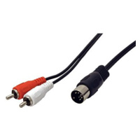 OEM Kabel audio DIN5pin(M) -> 2x cinch, 1,5m