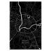 Mapa Hradec Kralove black, 26.7x40 cm