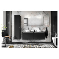 Comad Koupelnová sestava SantaFe s umyvadly, skříňkami a zrcadlem 120 cm černá