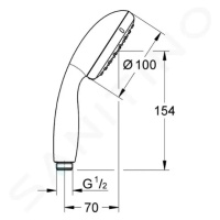 Grohe 26047001 - Sprchová hlavice 100, 2 proudy, chrom