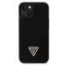 Guess Rhinestones Triangle Metal Logo Kryt pro iPhone 13 černý