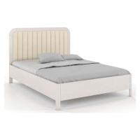 Bílo-béžová dvoulůžková postel z bukového dřeva 160x200 cm Modena – Skandica