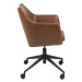 Dkton Designová kancelářská židle Norris brandy
