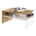 Konferenční stůl DAMOLI — 90x60x43 cm, dub sonoma/bílá