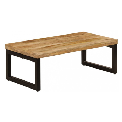 Konferenční stolek masivní dřevo / kov Dekorhome Mangovník / černá,Konferenční stolek masivní dř vidaXL