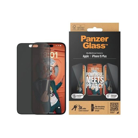 PanzerGlass Privacy Apple iPhone 15 Plus s instalačním rámečkem