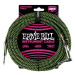 Ernie Ball 25' Braided Cable Black/Green