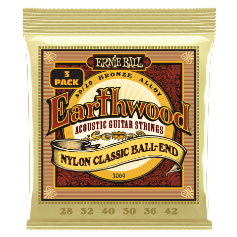 Ernie Ball 3069 Earthwood Folk 3-Pack