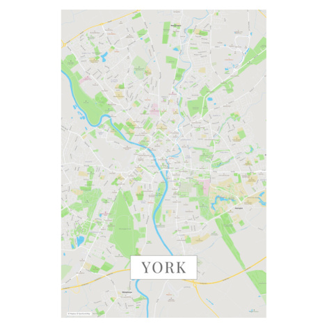 Mapa York color, (26.7 x 40 cm)