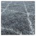 Ayyildiz koberce Kusový koberec Alvor Shaggy 3401 grey kruh - 200x200 (průměr) kruh cm
