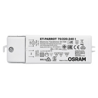 ZDROJ HALOGENOVÝ ELEKTRONICKÝ TRANSFORMÁTOR AC 20-70W 12V ET-PARROT OSRAM