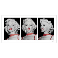 Umělecký tisk Marilyn Monroe - Red Dress Triptych, (100 x 50 cm)