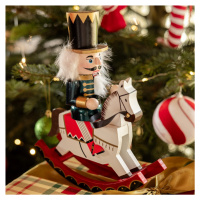 Vánoční figurka Figurka | NUTCRACKER | houpací louskáček tmavě zelený | 28 cm | 878270