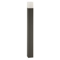 NOVA LUCE venkovní sloupkové svítidlo STICK tmavě šedý hliník bílý akryl E27 1x12W 220-240V IP54
