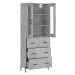 vidaXL Skříň highboard betonově šedá 69,5x34x180 cm kompozitní dřevo