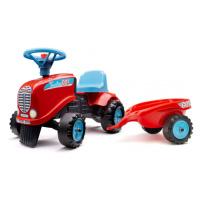 Odstrkovadlo - traktor Go Farm červené s volantem a valníkem