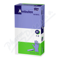 Ambulex Nitryl rukavice nepudrové violet M 100ks