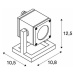 SLV BIG WHITE CUBIX 1, venkovní stojací lampa, jedna žárovka, QPAR51, IP44, hranatá, antracit, ú