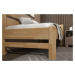 Rohová dřevěná postel Emily, levý roh, provedení BK1, 120x200 cm